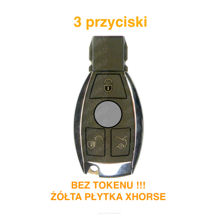 Klucz MB-VVDI KEY 315/433 Mhz Xhorse-BEZ TOKENU-2 lub 3 przyciski do wyboru